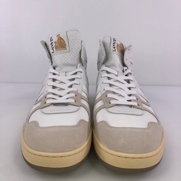 Lanvin Tennis High Top Clay Nash Sneakers Whlte 44 (US 11) - Picture 4 of 8